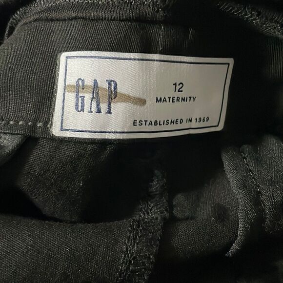 NWOT GAP Maternity Full Panel Straight Khaki, Black, Size 12, style #556392 - Picture 5 of 7